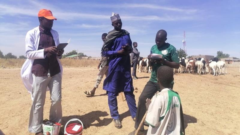 NVRI team testing the app in Nigeria